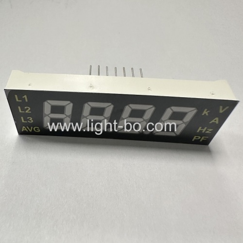 Customized Ultra White/Red 4 Digit 7 Segment LED Display module common anode for electrical meter panel