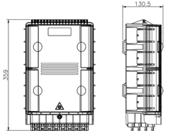 48 fibers FTTH Fiber Optic Termination Box Fiber Optic Cable Box Wall Mount Fiber Termination Box