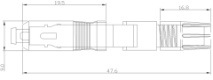 Mechanical Fiber Optic Connector-Fiber Pre-embeded Tech Fiber Optic Quick Connector Fiber Optic Quick Connector