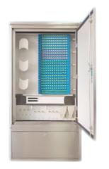576 fibers Optical Cross Connection Cabinet Stainless Steel / SMC Fiber Optic Distribution Cabinet