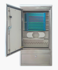 576 fibers Optical Cross Connection Cabinet Stainless Steel / SMC Fiber Optic Distribution Cabinet