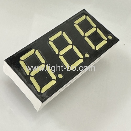 Ultra bright white common anode 0.52  triple digit 7 segment led display for instrument panel