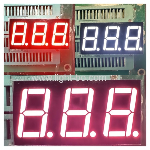 3 digit display;3 digit 7 segment;3 digit 14.2mm;3 digit 0.56inch;tricolor led display;bi-colour led display
