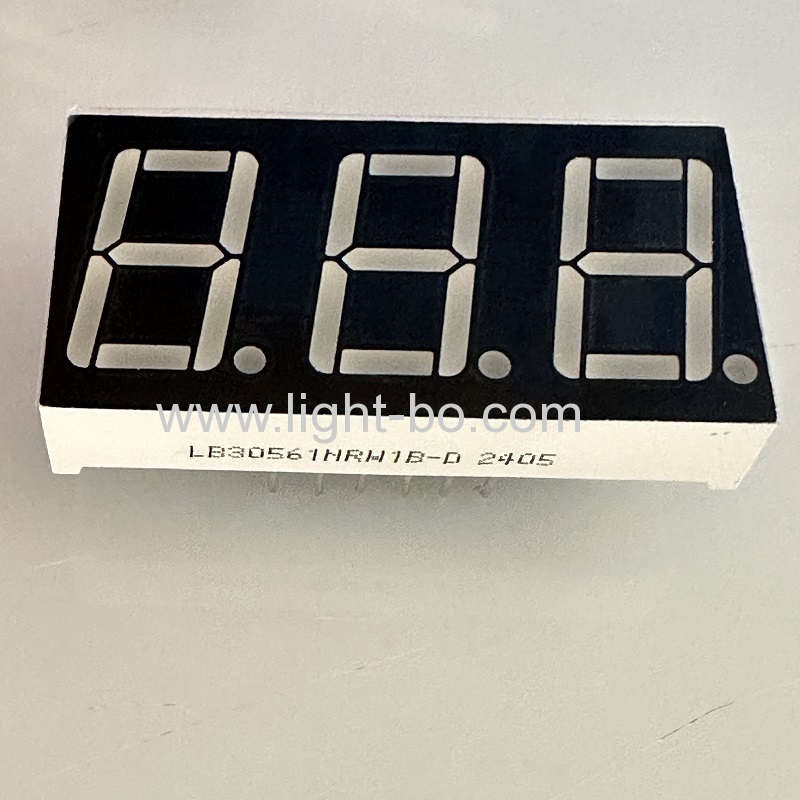 Display a LED tricolore rosso/bianco/arancione a 3 cifre da 0,56 pollici Catodo comune a 7 segmenti per indicatore di temperatura