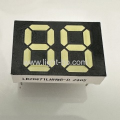 2 Digit 12mm 7 Segment LED Display common cathode Ultra bright white for temperature control