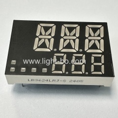 Custom super red / super green two line triple digit 7 segment led display for temperature controller