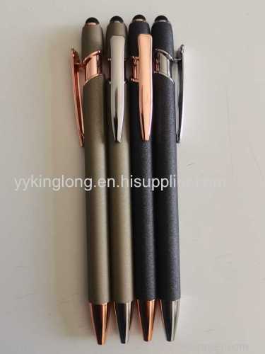 ink black 1.0mm Stone texture metal ballpoint pen