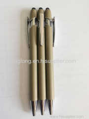 ink black 1.0mm Stone texture metal ballpoint pen