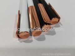 Rose gold clip rubber finished ballpoint pen
