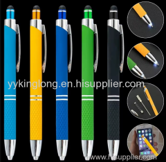 Kinglong Metal Led Light Pen Multi-Function Touch Screen Ballpoint Pen Can Print Logo Multi-Color Light Pen