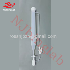 PFA constant pressure separatory funnel without heavy metal precipitation cylindrical shape