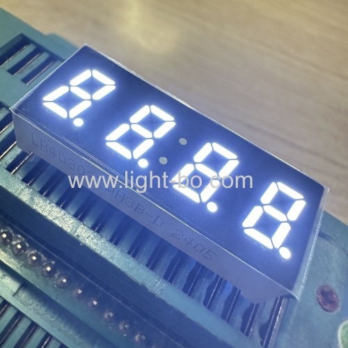 display led de 7 segmentos de ânodo comum de 0,3 polegadas branco ultra brilhante de 4 dígitos para painel de instrumentos médicos