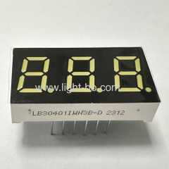 Ultra bright white 3 Digit 10.16mm 7 Segment LED Display common anode for Temperature Indicator