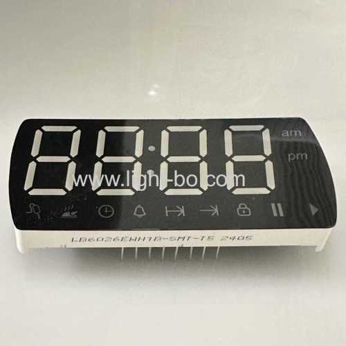 Ultra bright White 4 Digit 17mm 7 Segment LED Clock Display common cathode for Built in Oven Timer Controller