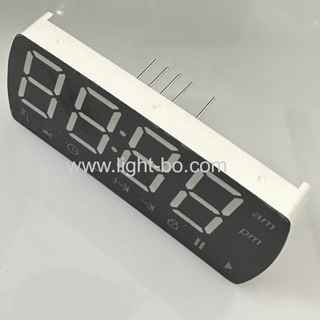 Ultra brilhante branco 4 dígitos 17mm 7 segmentos display led relógio cátodo comum para controlador de temporizador de forno embutido