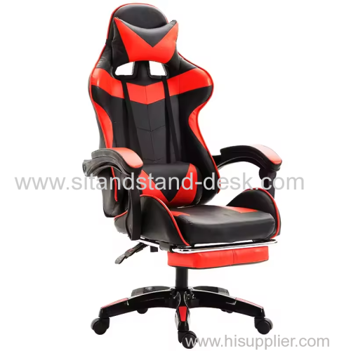 2024 High Quality Pc Racing Gaming Chair Ergonomic Reclining Leather with Footrest Massage Gaming Chair Rgb