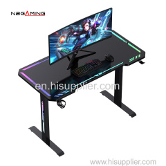 High Quality PC Computer Gamer Table Cool RGB LED Light Gaming Racing Desk