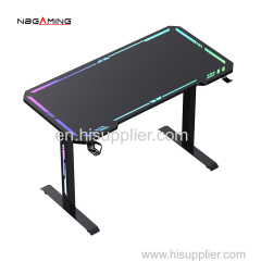 High Quality PC Computer Gamer Table Cool RGB LED Light Gaming Racing Desk
