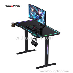 High Quality PC Computer Gamer Table Cool RGB LED Light Gaming Racing Desk