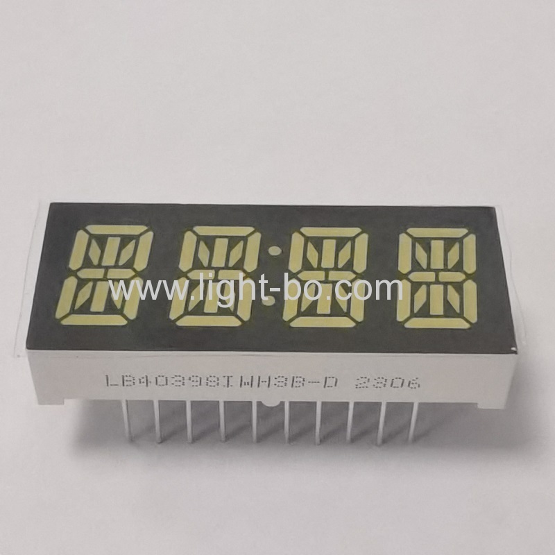 benutzerdefinierte ultraweiß 4-stellige 10,2 mm 14-Segment-LED-Anzeige gemeinsame Anode für Haushaltsgeräte