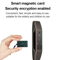 Automatic Visual Cat-eye Smart Lock Security Door with Fingerprint Lock All-in-one Home Security Door Entry Door Locks