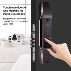 Automatic Visual Cat-eye Smart Lock Security Door with Fingerprint Lock All-in-one Home Security Door Entry Door Locks