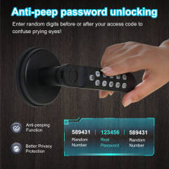 Smart Fingerprint Door Knob Keyless Entry Door Locks with Keypads Backup Key