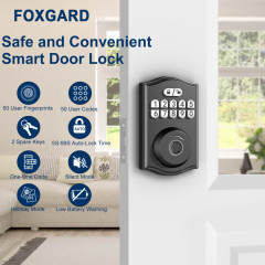 Smart Door Lock Keyless Entry Door Lock Fingerprint Door Lock Keypad Deadbolt with 2 Keys