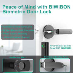 Smart Fingerprint Door Lock Keyless Entry Door Lock with Handle Biometric Door Lock