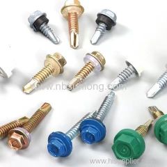 Stainless Steel SUS304&SUS316 Hex Head Self-Drilling Roofing Screw With Washer