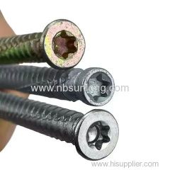 Window frame screws with flat or pan or cylindrical head Hi-Low thread