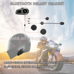 Bluetooth helmet headset with answer call listen to music group intercom