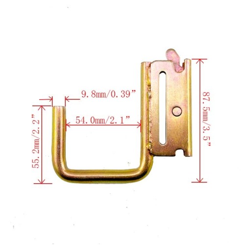 E-Track Accessories Zinc Plated Steel 2" E Track J Hooks for Enclosed Trailer Truck Garage Workshop Warehouse