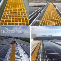 Solar rooftop FRP grating walkway