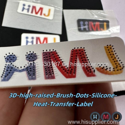 Custom 3D high raised Brush Dots Silicone Heat Transfer Label#patch#tag#brand#sticker#badges#crest#logo#brand#trademark