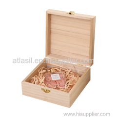 Cheap Wooden Gift Packaging Box Carbonzied Paulownia Wood Gift Storage Box With Flip Lid