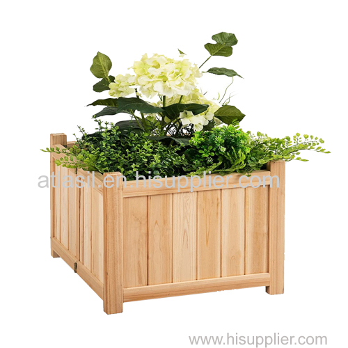 Custom Wooden Plant Crate Case Unfinished Fir Wood Plant Box