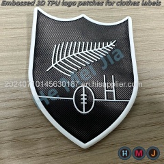 custom embossed TPU heat transfer football iron on patches#label#tag#brand#sticker#patches#badges#crest#logo