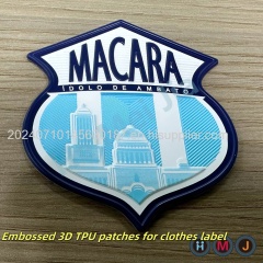 custom embossed TPU heat transfer football iron on patches#label#tag#brand#sticker#patches#badges#crest#logo