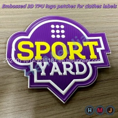 custom embossed TPU heat transfer football iron on patches#label#tag#brand#sticker#patches#badges#crest#logo