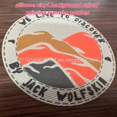 3D silicone printing heat transfer logo label for fabric#patch#tag#brand#sticker#badges#crest#logo#brand#trademark