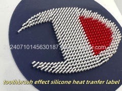 Custom 3D high raised Brush Dots Silicone Heat Transfer Label#patch#tag#brand#sticker#badges#crest#logo#brand#trademark