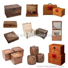 Hot Selling Wooden Teabag Storage Box Carbonized Paulownia Wood Tea Packaging Box