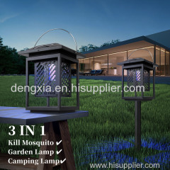 3 IN 1 UV LED kill mosquito solar garden lamp solar bug zapper for 5 star hotel