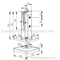 High Quality Glass Railing Handrail Brackets stainless Steel Glass Clamp fpr stair