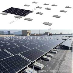 Railless solar ballast mounting for flat roof