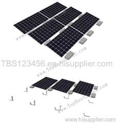 Railless solar ballast mounting for flat roof