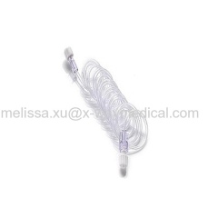 1500mm 350psi Low Pressure PVC Coiled Connector Tubing spiral with Luer Lock for CT Injection system