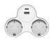 2 Outlets European Type Power Strip Plug With USB 1A 1C