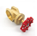 1/2" - 4" Brass Gate Valve DN50 NPT Brass Female Threaded Rotary Gate Valve for Water Gas Oil